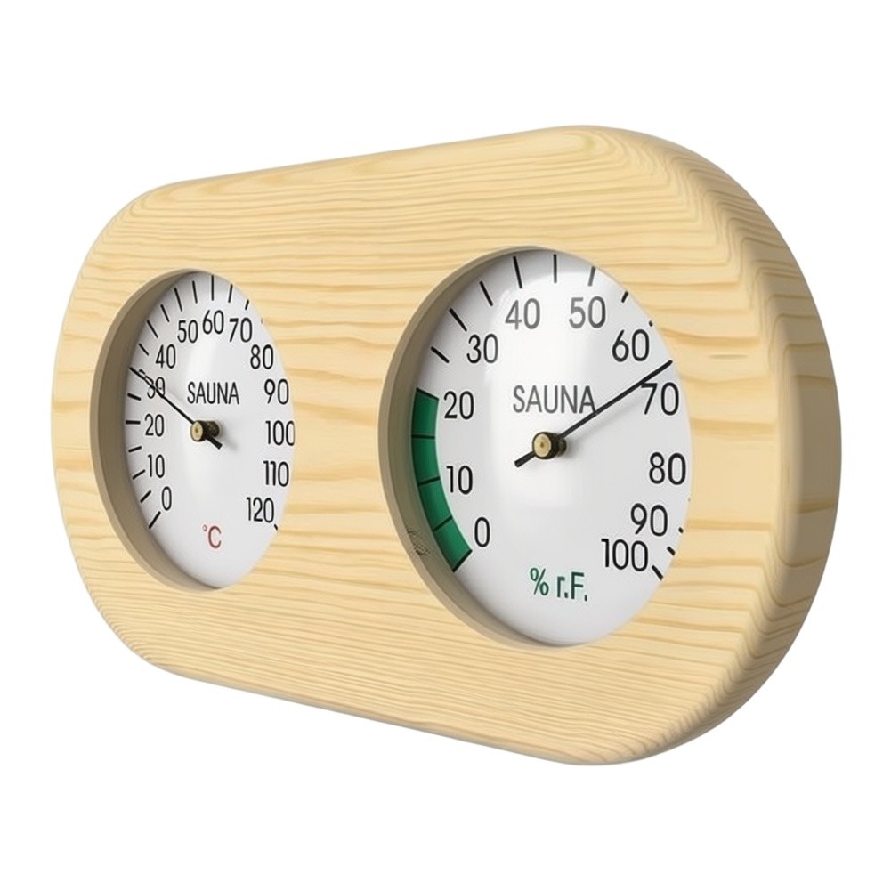 Spa And Wellness Center - Dual-Temperatur-Feuchtigkeitsmesser Pinus Sylvestris Thermohygrometer für Sauna,