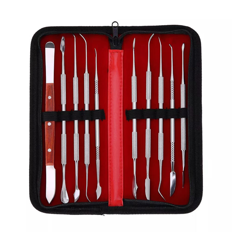 Waxing Kit Home - 10-teiliges Set Dentalspatel Gipsmesser Praktisches Vielseitiges